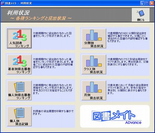 利用状況画面